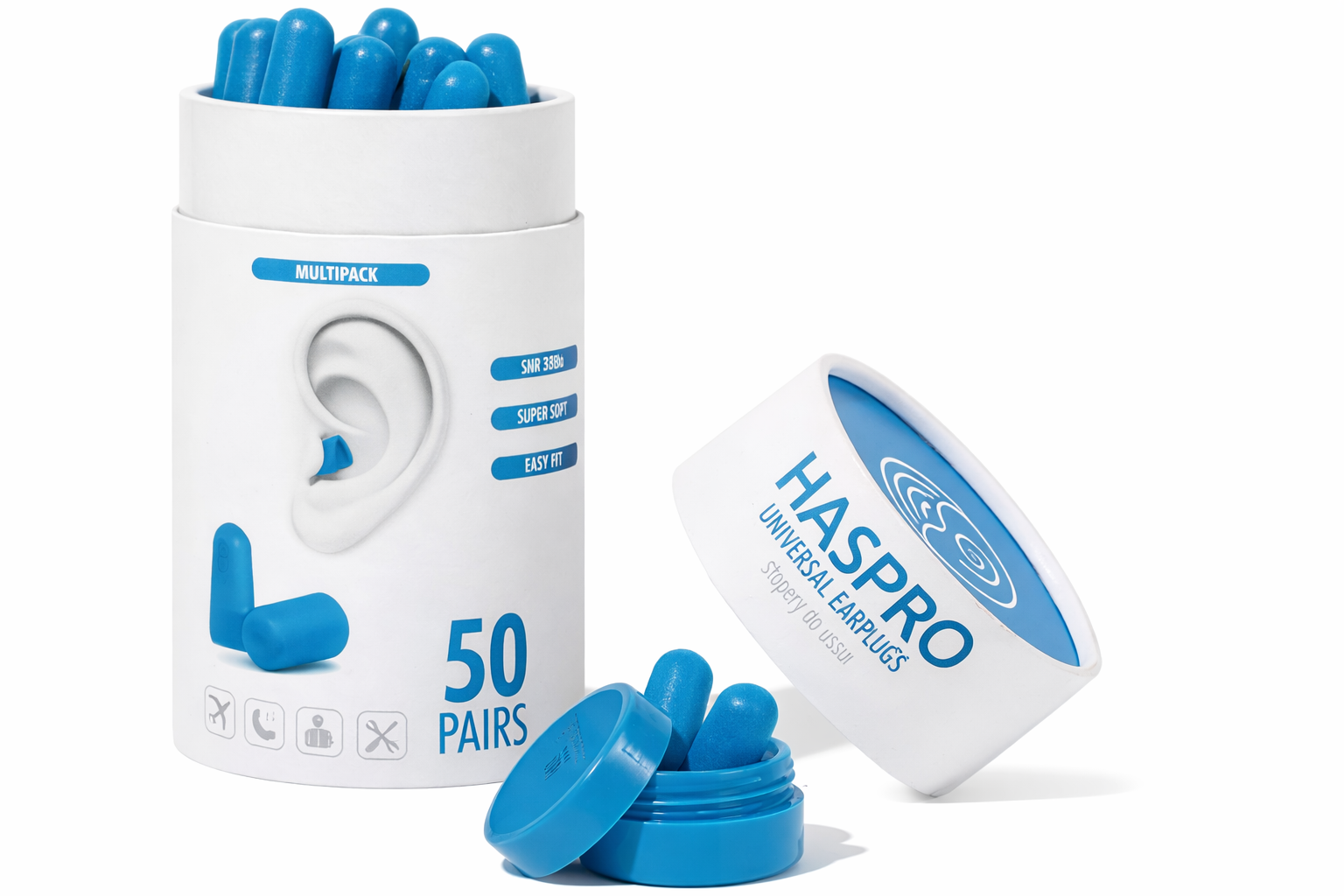 HASPRO Tube50 oordopjes foam 50 paar multipack