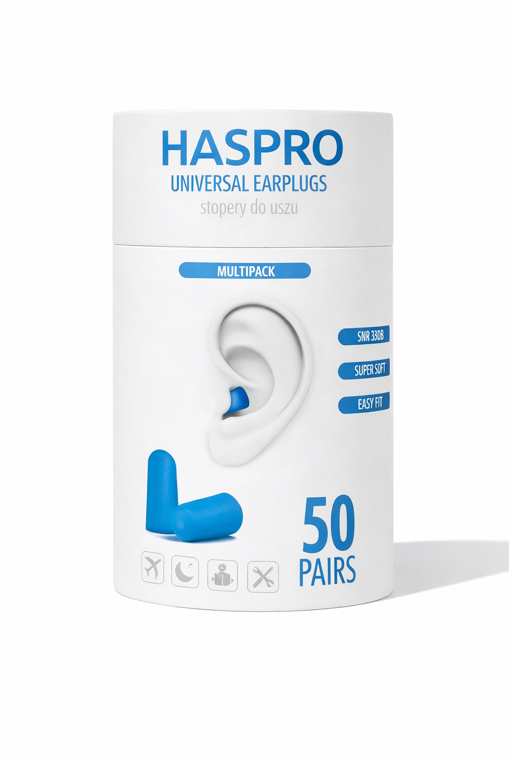 HASPRO Tube50 foam oordopjes voor slapen