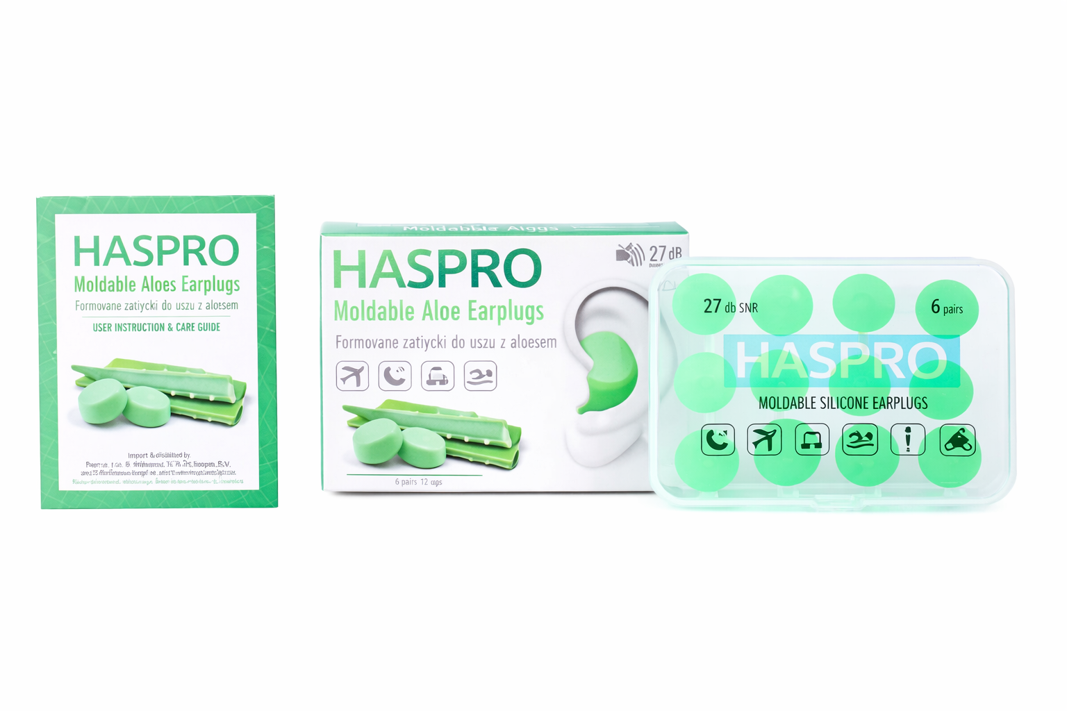 HASPRO silicone oordopjes tegen storend geluid