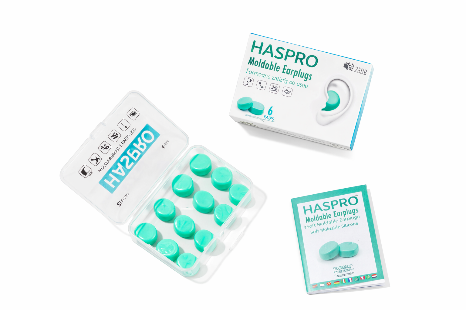 HASPRO silicone oordopjes voor reizen en werk