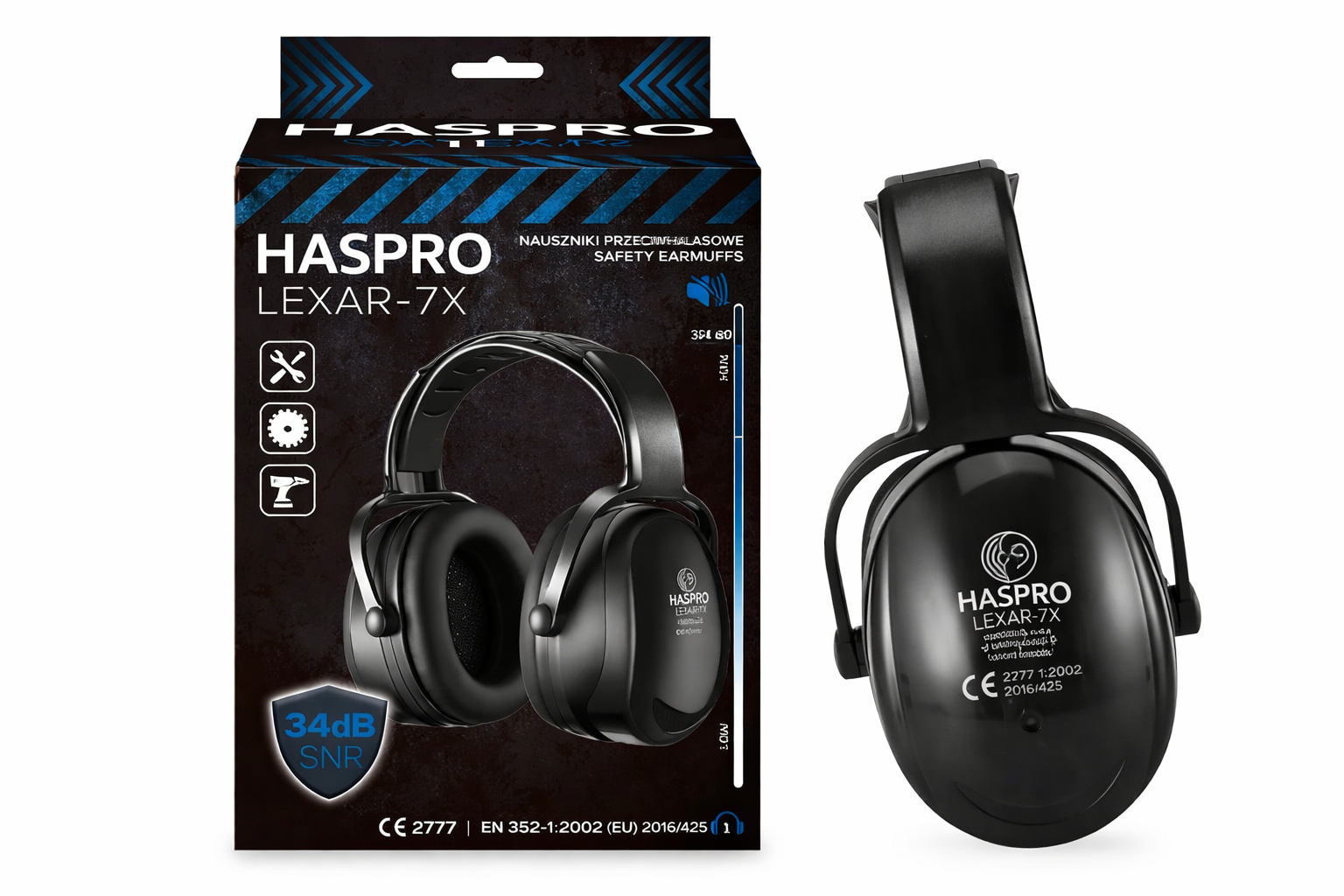 HASPRO Lexar-7X gehoorbescherming 34 dB geluidsdemping