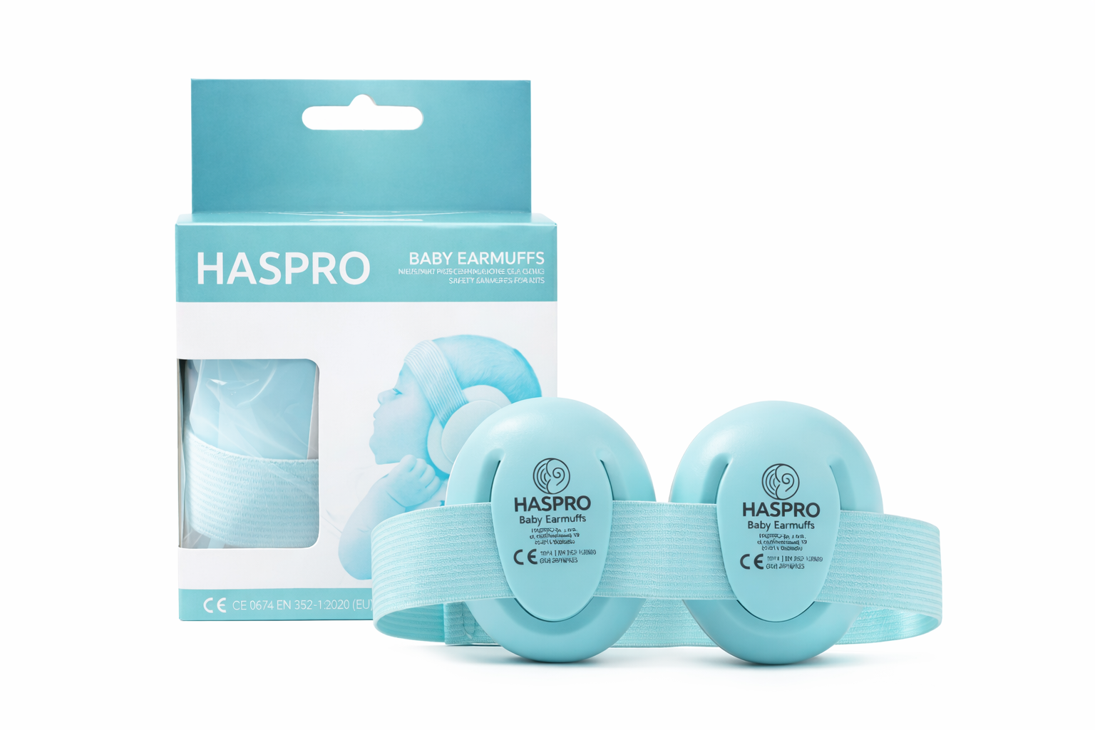 HASPRO Baby Gehoorbescherming oorkappen groen