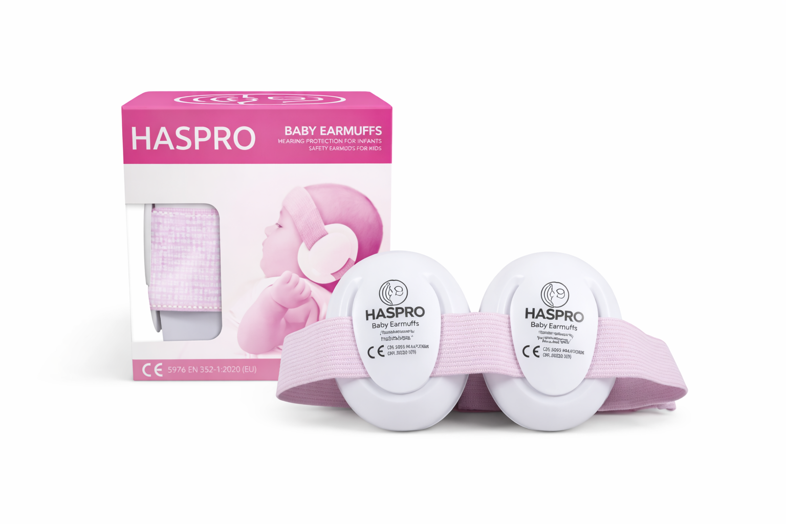 HASPRO Baby Gehoorbescherming oorkappen roze