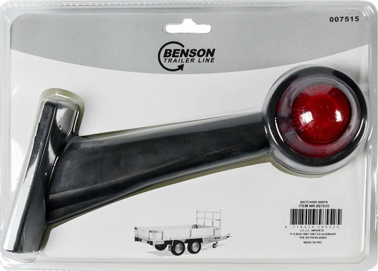 Benson Breedtelamp Schuine Positie 45° – Rood en Wit – 12V/24V - Afbeelding 10