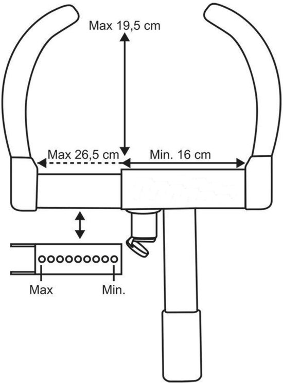 Benson Wielklem – Diefstalbeveiliging Auto & Caravan – 265 mm - Afbeelding 6