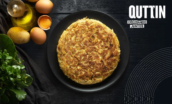 quttin omeletpan zwart met handvat