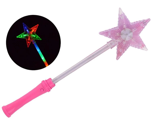 roze toverstaf met lichteffecten