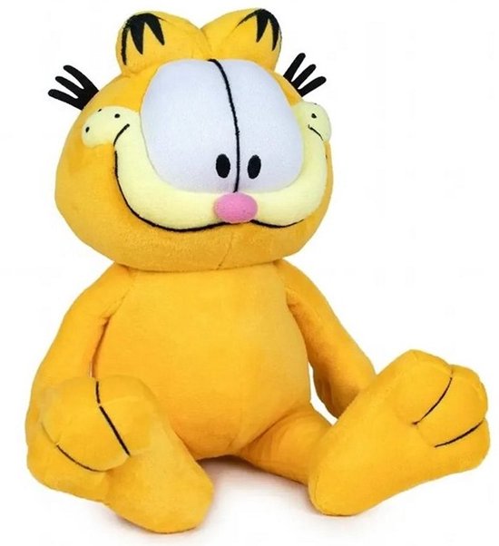 zachte Garfield knuffel kat detail