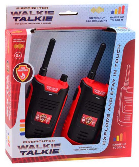 Johntoy Walkie Talkie Brandweer – 300 Meter Bereik - Afbeelding 3