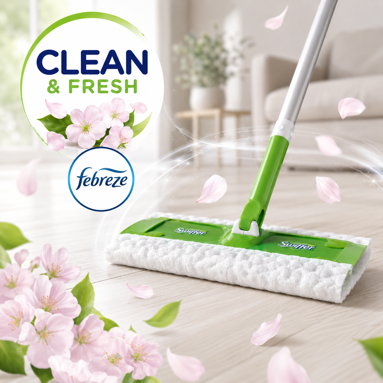 Swiffer vloerdoeken met Febreze geur voor fris schoon huis