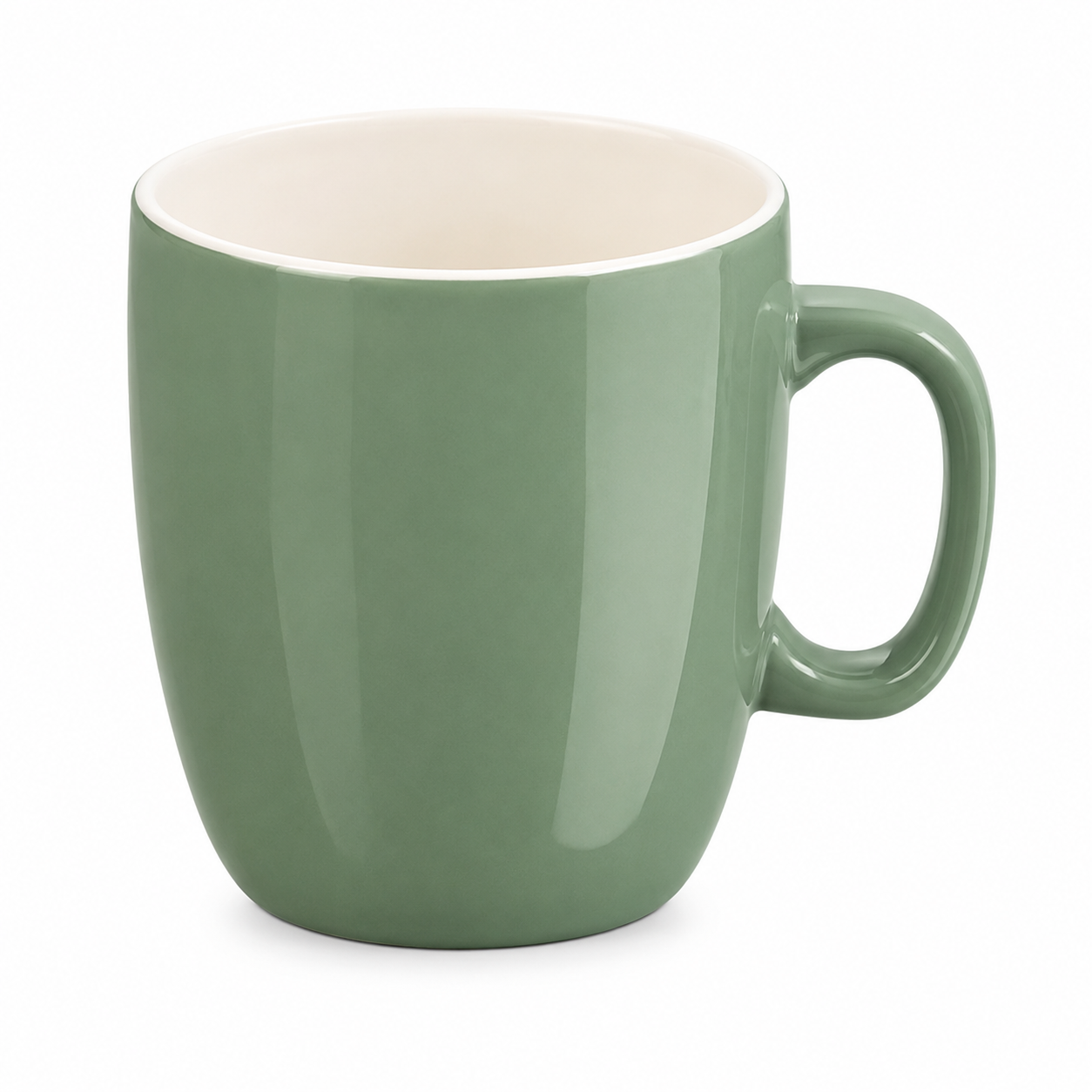 Secret de Gourmet keramische mok saliegroen premium koffiebeker witte achtergrond