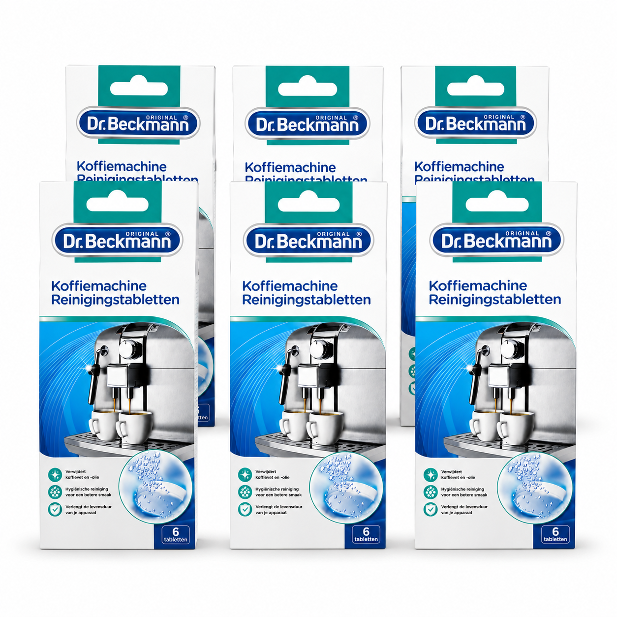 Dr. Beckmann Reinigingstabletten Koffiemachine 6 Stuks hoofdafbeelding