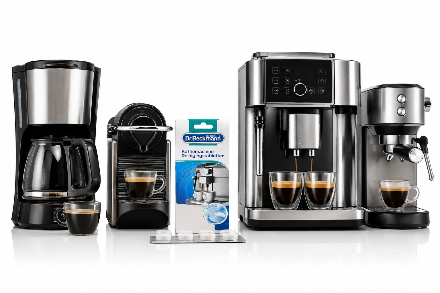 Dr. Beckmann Koffiemachine Reinigingstabletten geschikt voor verschillende koffiemachines