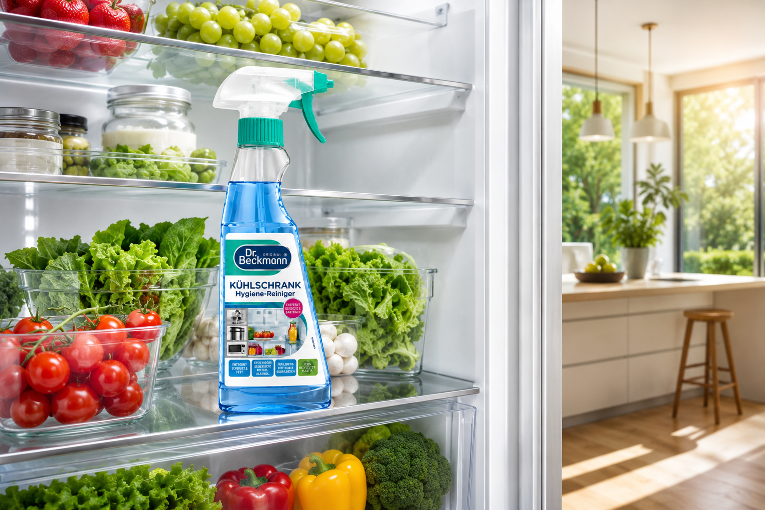 Schone koelkast in moderne keuken