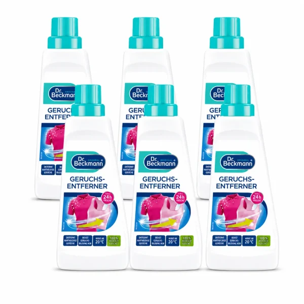 Dr. Beckmann Geurverwijderaar 500 ml voordeelverpakking met 6 flessen voor kleding en textiel