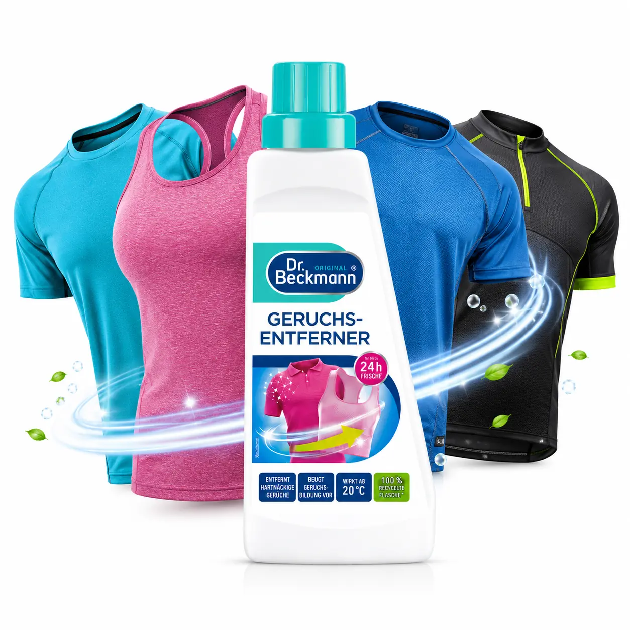 Dr. Beckmann Geurverwijderaar voor sportkleding en sporttextiel met zweetgeuren