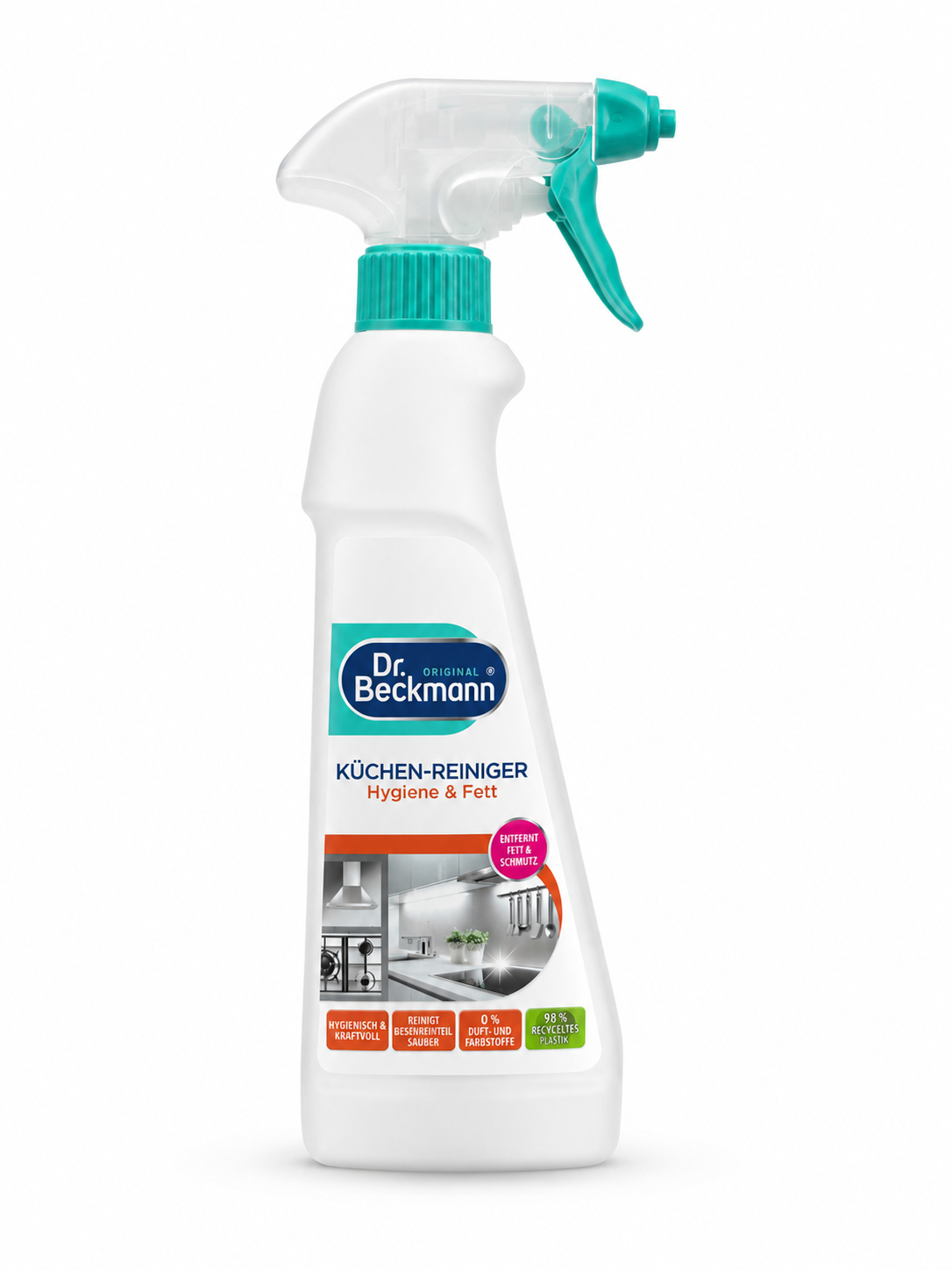 Dr. Beckmann Keukenreiniger 500 ml sprayfles voor het verwijderen van vet en vuil in de keuken