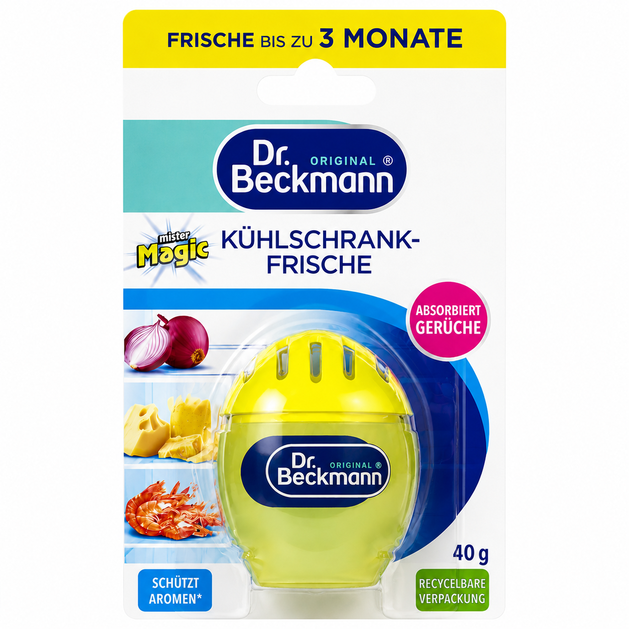 Dr. Beckmann Koelkastverfrisser 40g tegen nare geuren in de koelkast
