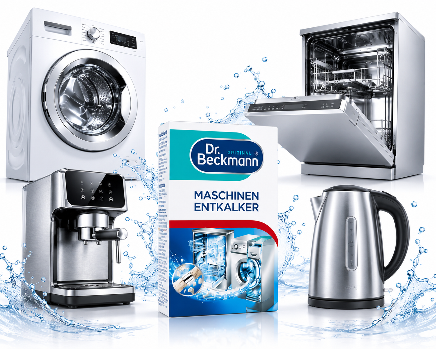Dr. Beckmann Machines Ontkalker geschikt voor wasmachine, vaatwasser, koffiezetapparaat en waterkoker