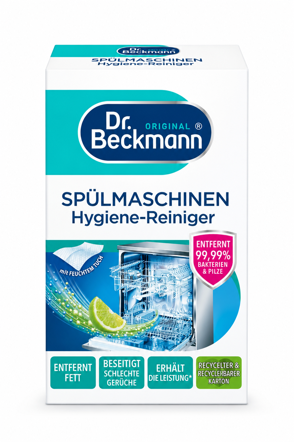 Dr. Beckmann Vaatwasmachine Reiniger voor het verwijderen van vet, vuil en nare geuren uit de vaatwasser