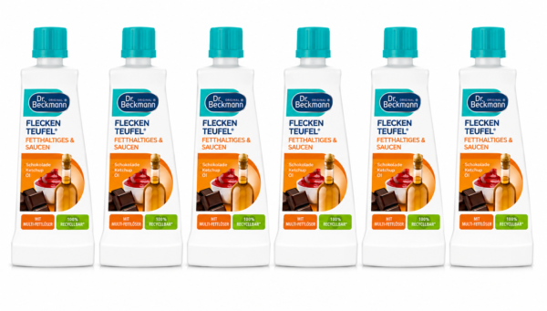 Dr. Beckmann Vlekkenduivel Olie Vet en Sausvlekken voordeelverpakking met 6 flessen van 50 ml