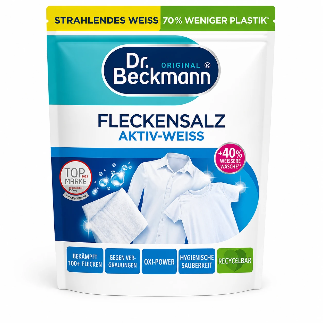 Dr. Beckmann Vlekkenzout Activ-Wit 400 g – Oxi-Power wasadditief voor stralend witte was