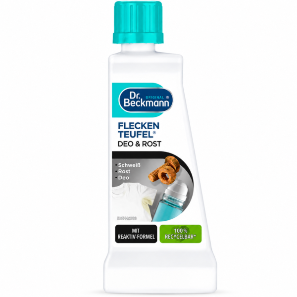 Dr. Beckmann Vlekverwijderaar Deo & Roest 50 ml tegen deodorantvlekken, zweetvlekken en roestvlekken op kleding en textiel