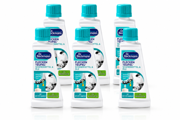 Dr. Beckmann Vlekken Duivel Smeermiddelen & Olie 50 ml voordeelverpakking met 6 flessen