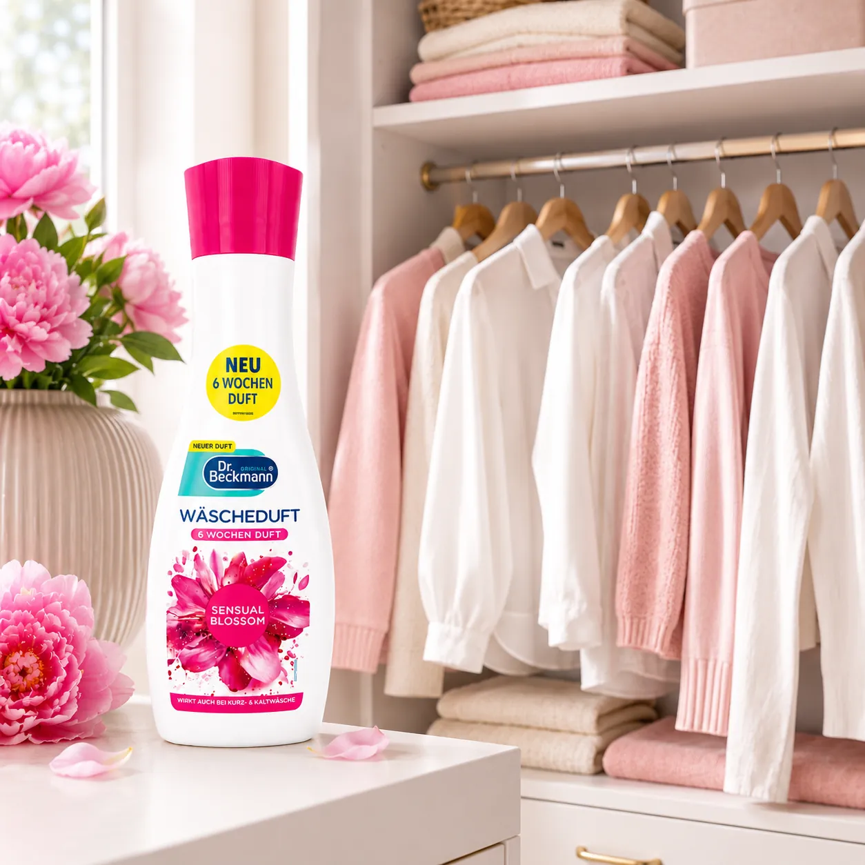 Dr. Beckmann Wasparfum Sensual Blossom 250 ml voor kledingkast met frisse kleding