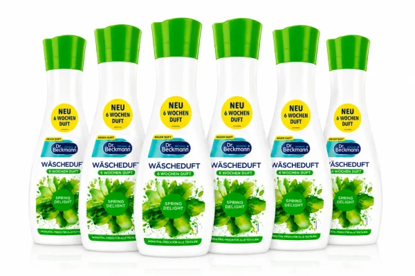 Dr. Beckmann Wasparfum Spring Delight voordeelverpakking met 6 flessen voor langdurige frisheid van textiel