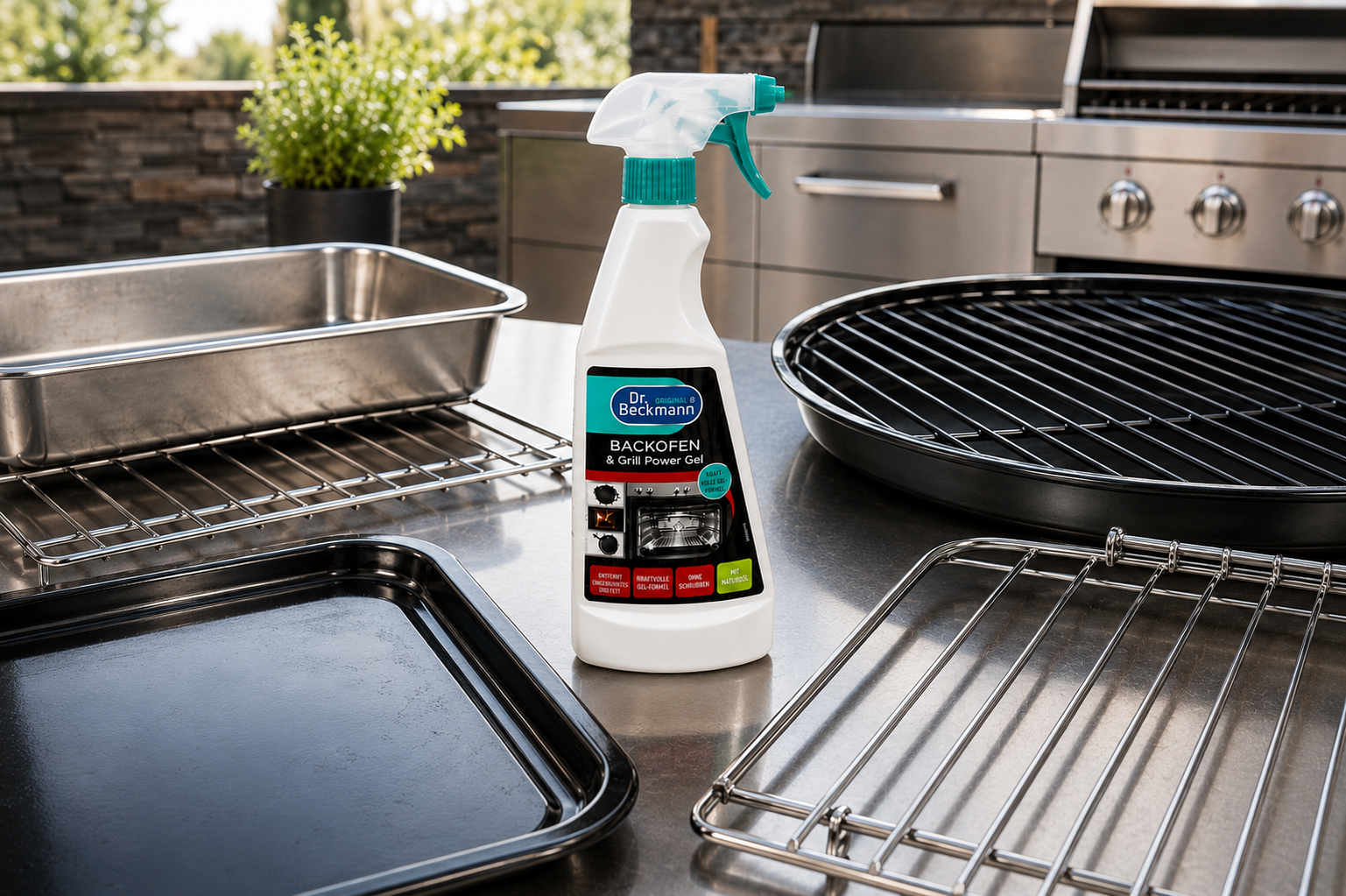 Dr. Beckmann Oven- & Grillreiniger voor oven, bakplaat, grillrooster en barbecue