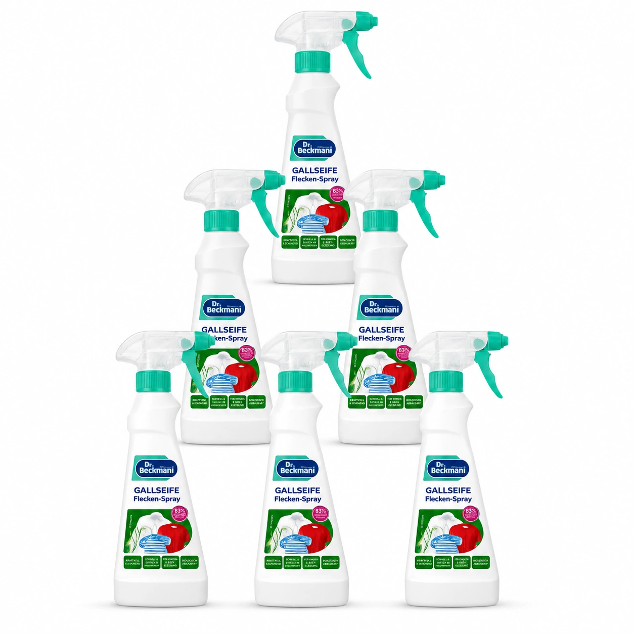 Dr. Beckmann Gallzeep Vlekken-Spray 250 ml 6 stuks voordeelverpakking originele vlekkenverwijderaar spray