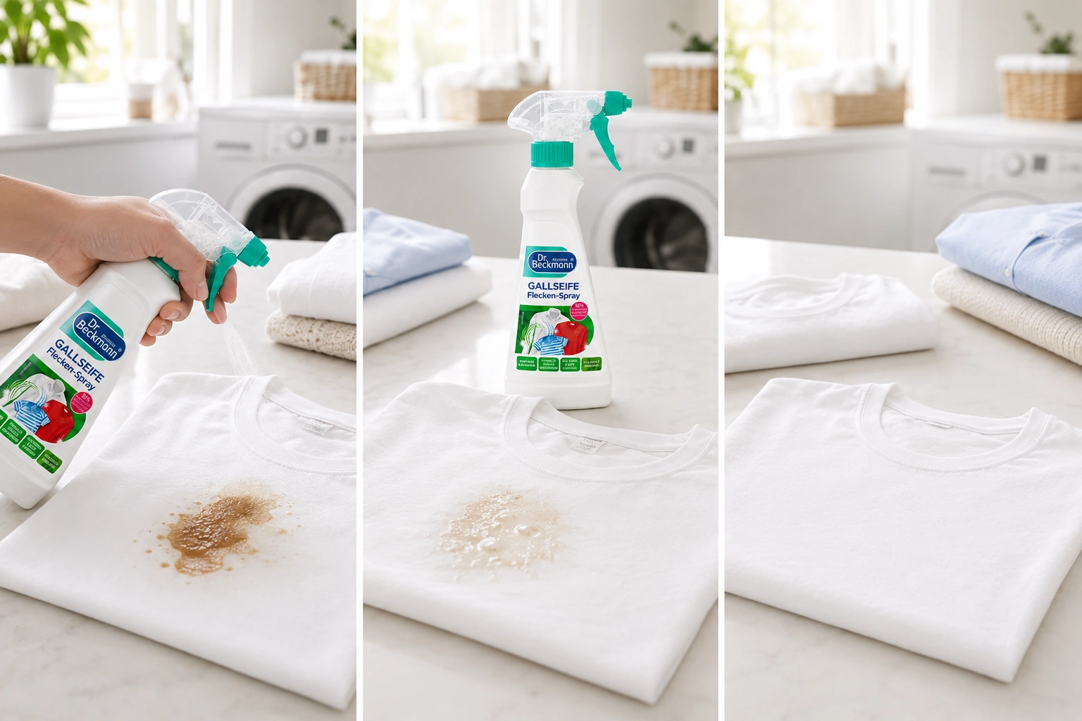 Dr. Beckmann Gallzeep Vlekken-Spray 250 ml voorbehandeling van hardnekkige kledingvlekken in drie stappen
