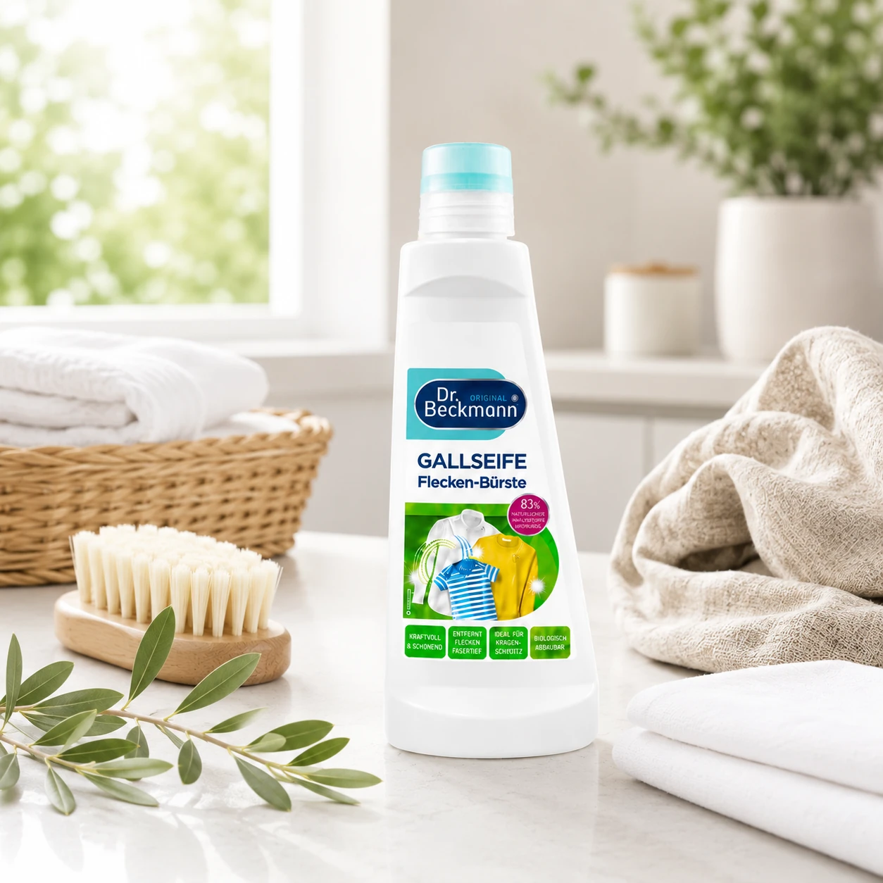 Dr. Beckmann Gallzeep Vlekkenborstel 250 ml met natuurlijke textielverzorging en milde uitstraling