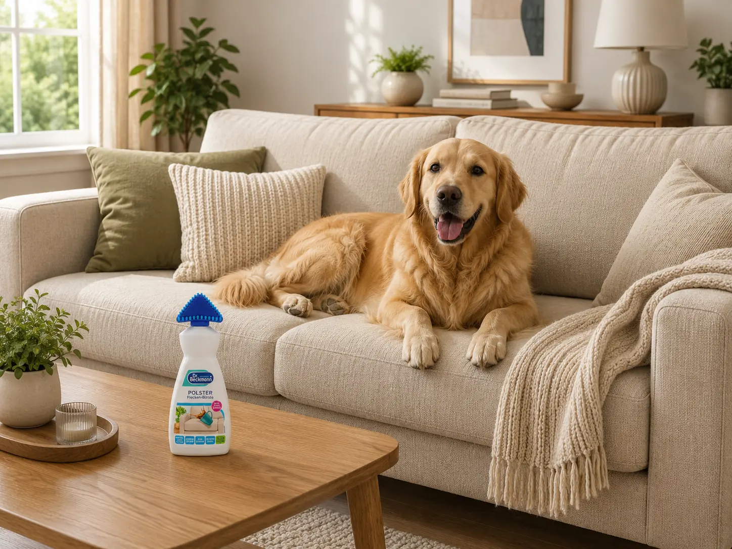 Dr. Beckmann Meubel- en Stoffenreiniger met Borstel voor het verwijderen van vlekken van huisdieren op meubels en bekleding