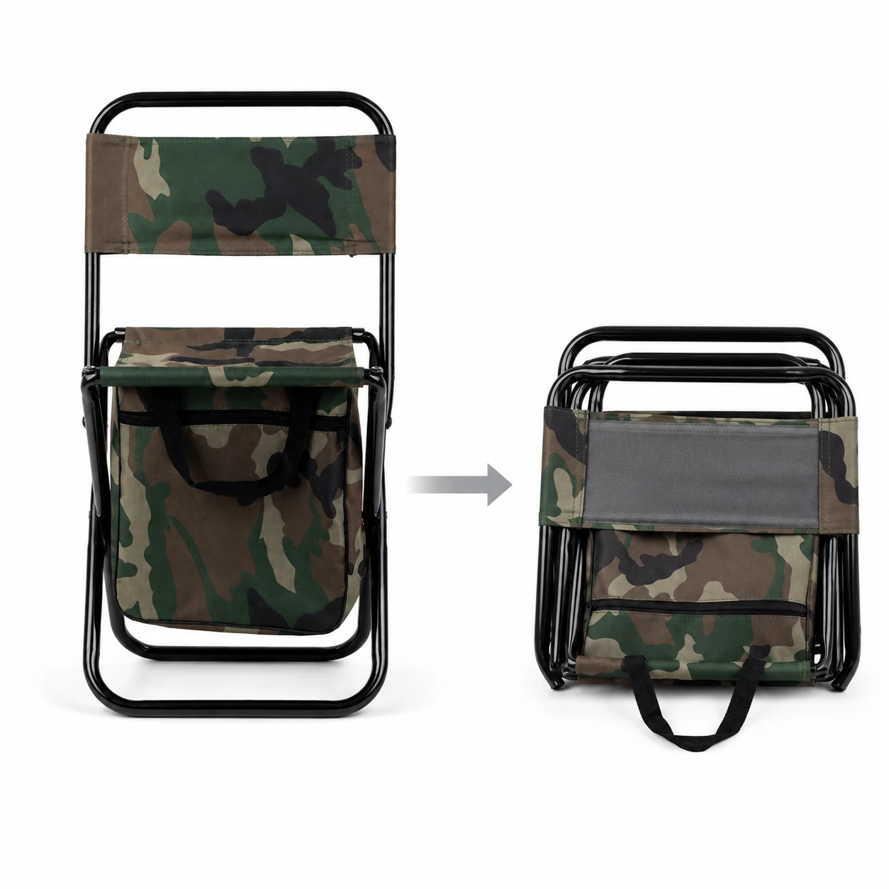 Mini Opvouwbare Visstoel met Opbergtas eenvoudig opvouwbaar voor compact transport