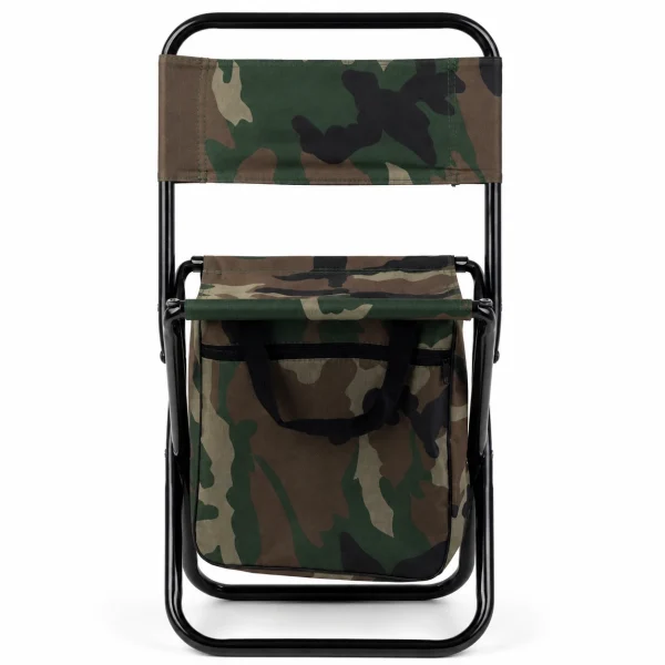 Mini Opvouwbare Visstoel met Opbergtas in camouflage op witte achtergrond
