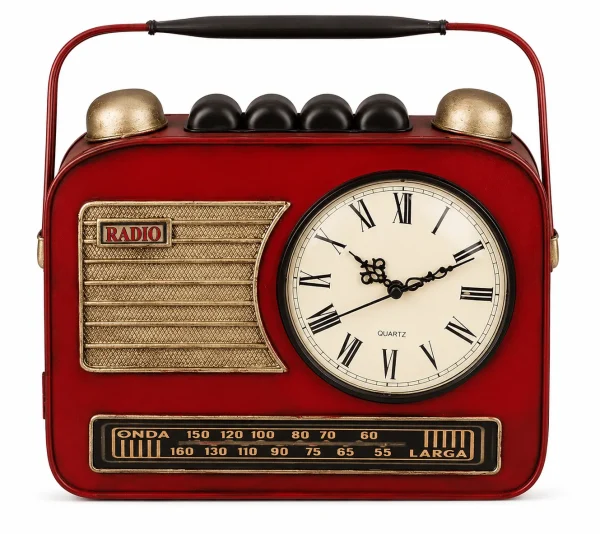 Retro Radio Sleutelkastje van metaal met vintage radio design