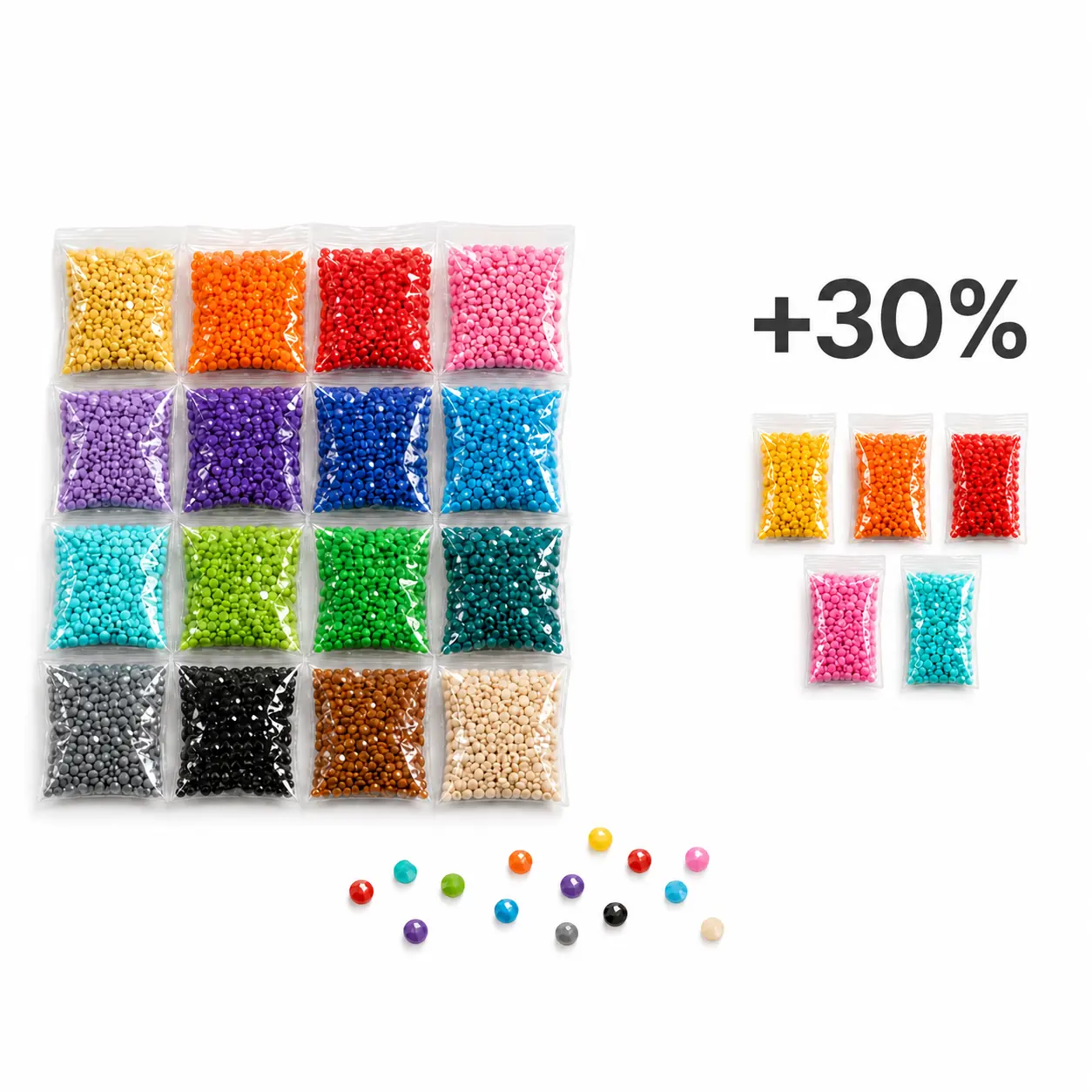 THAR diamond painting met 30% extra ronde steentjes in verschillende kleuren
