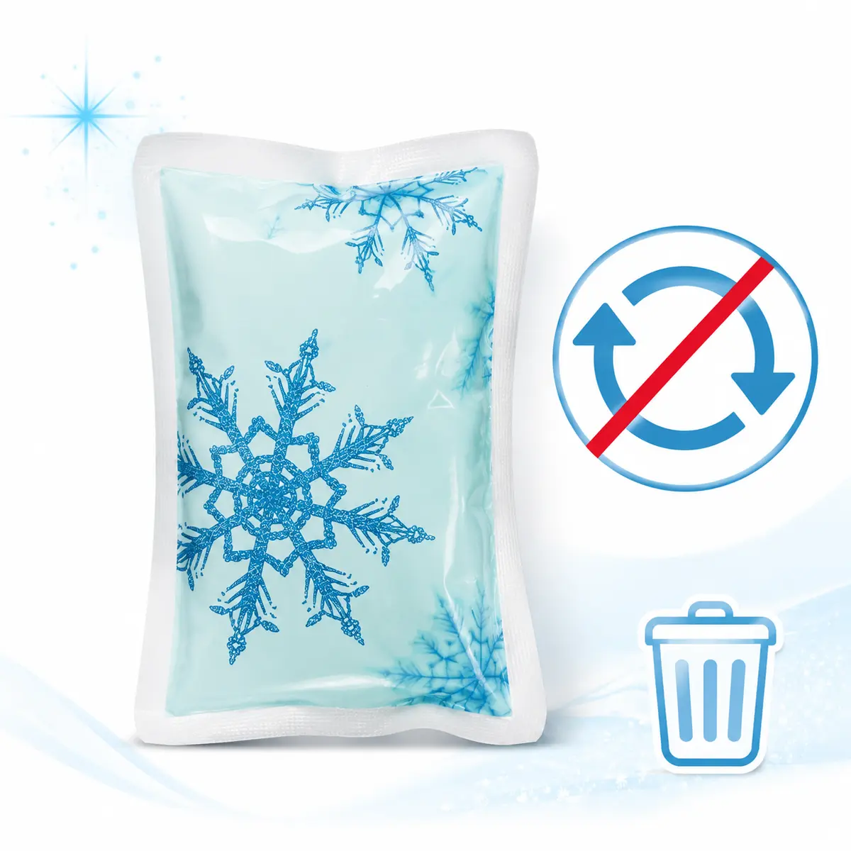 Zelfactiverend cold pack voor eenmalig gebruik niet herbruikbaar