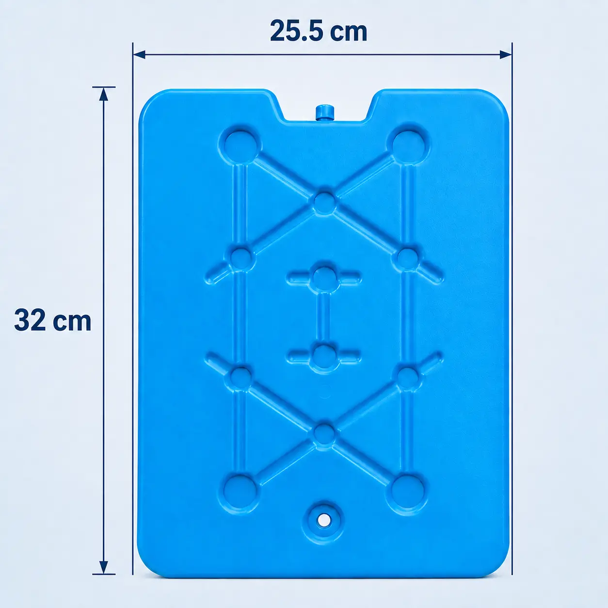 Afmetingen Cold Pack XXL: 25,5 cm breed en 32 cm hoog