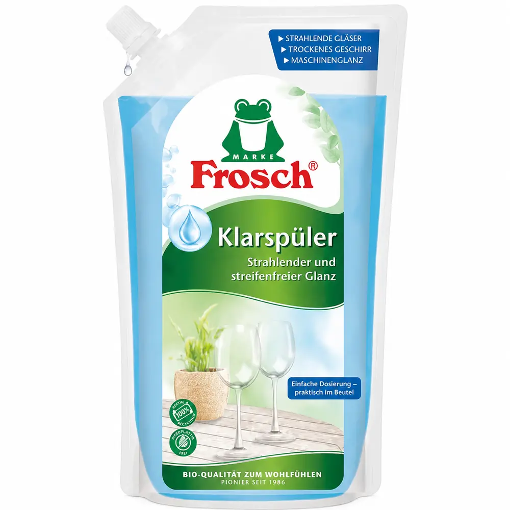 Frosch spoelglansmiddel 750 ml voor vaatwasser met handige schenktuit