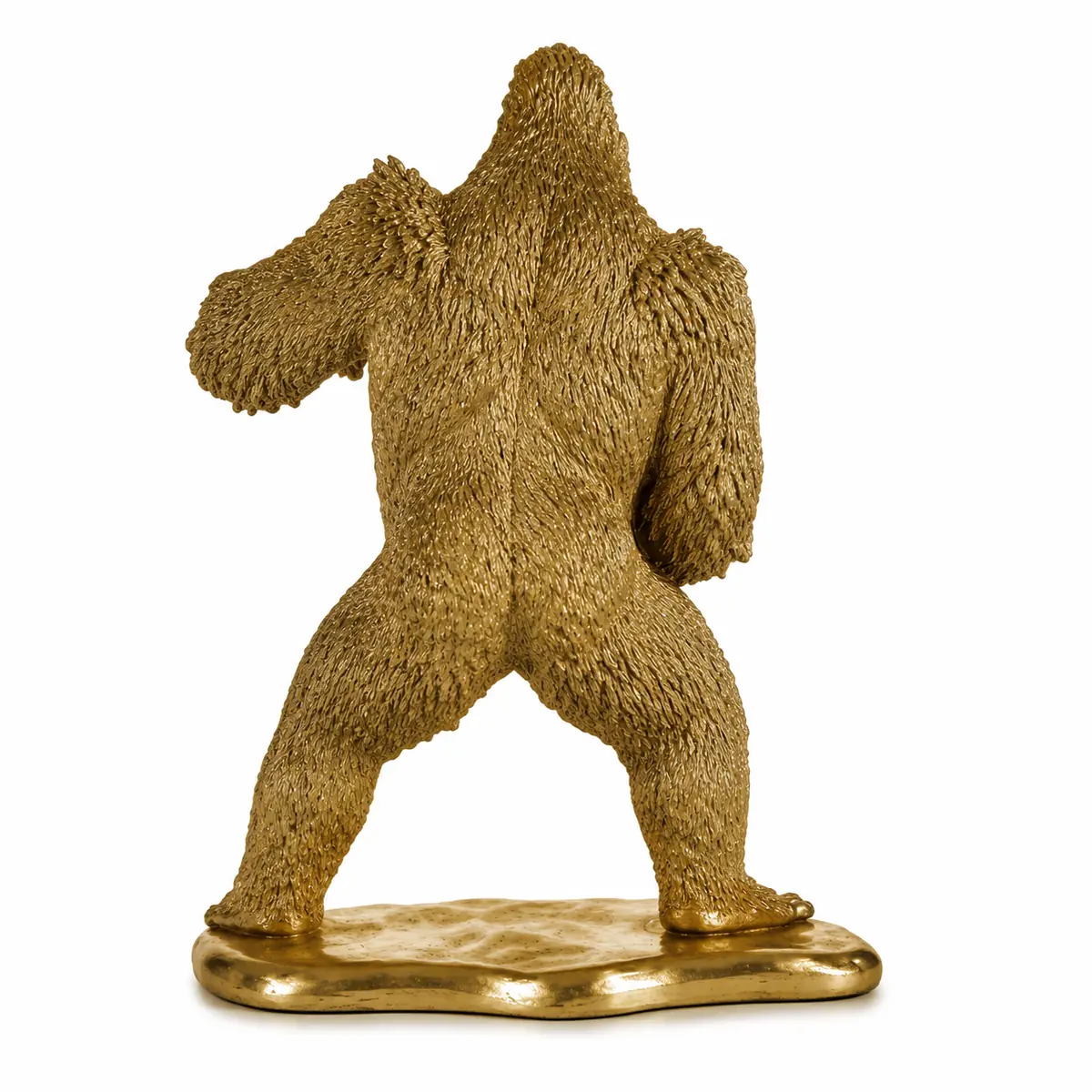 Gouden gorilla beeld van hars – achteraanzicht