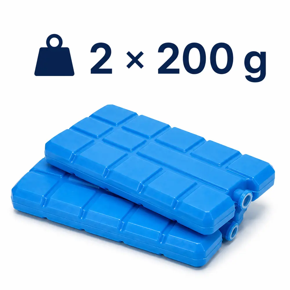 Set van 2 blauwe koelelementen van 200 gram per stuk