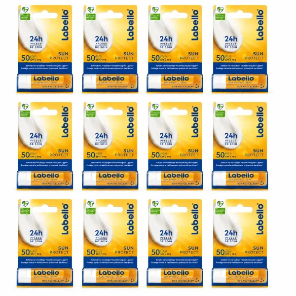Labello Sun Protect SPF 50 voordeelverpakking met 12 sticks