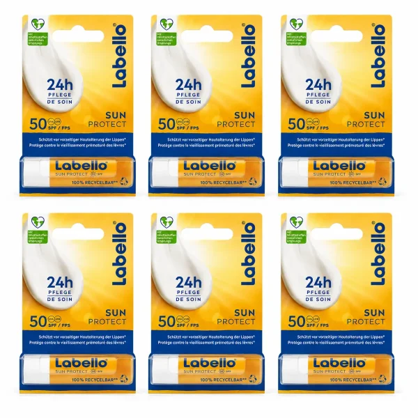Labello Sun Protect SPF 50 voordeelverpakking met 6 sticks