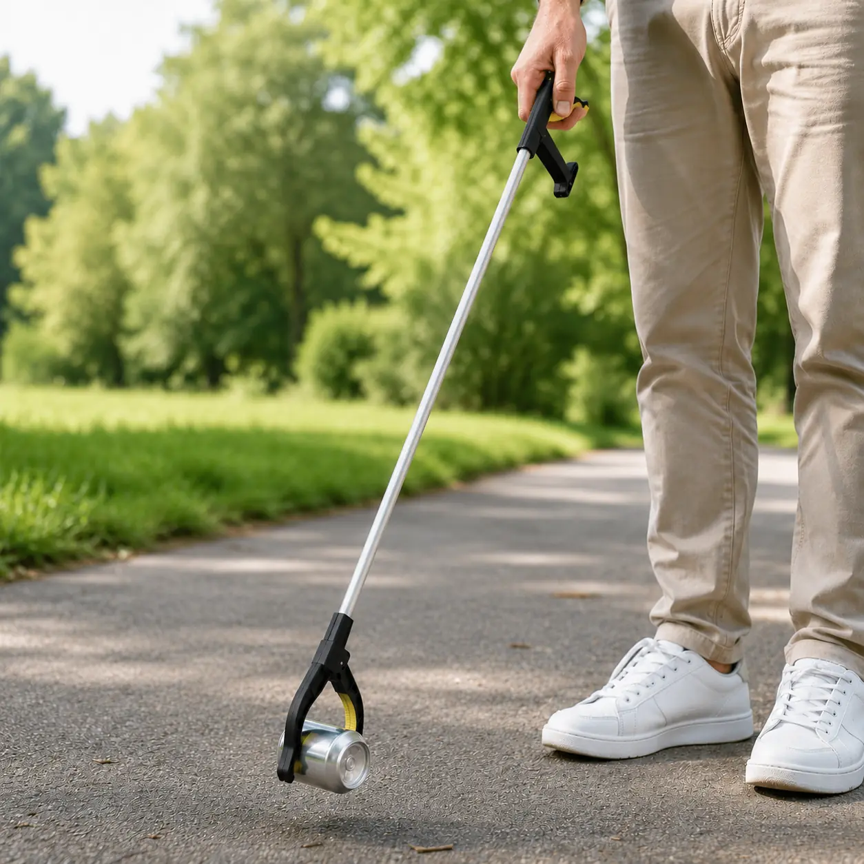 Grijper met magneet 76 cm voor afval oprapen buiten