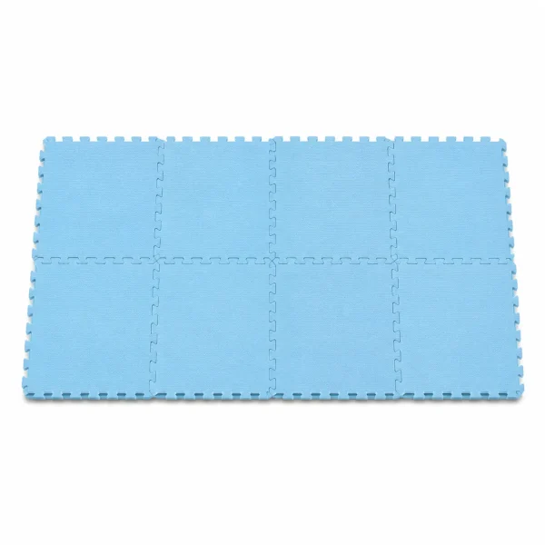 Blauwe vloerbeschermingsmat 50x50 cm met puzzelranden