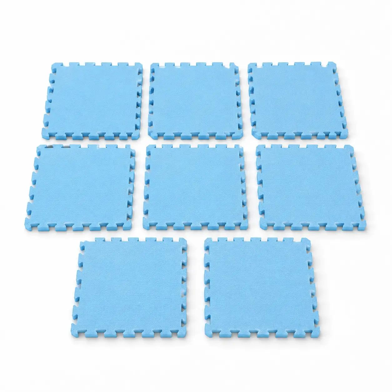 Vloerbeschermingsmat 50x50 cm blauw set van 8 puzzelmatten
