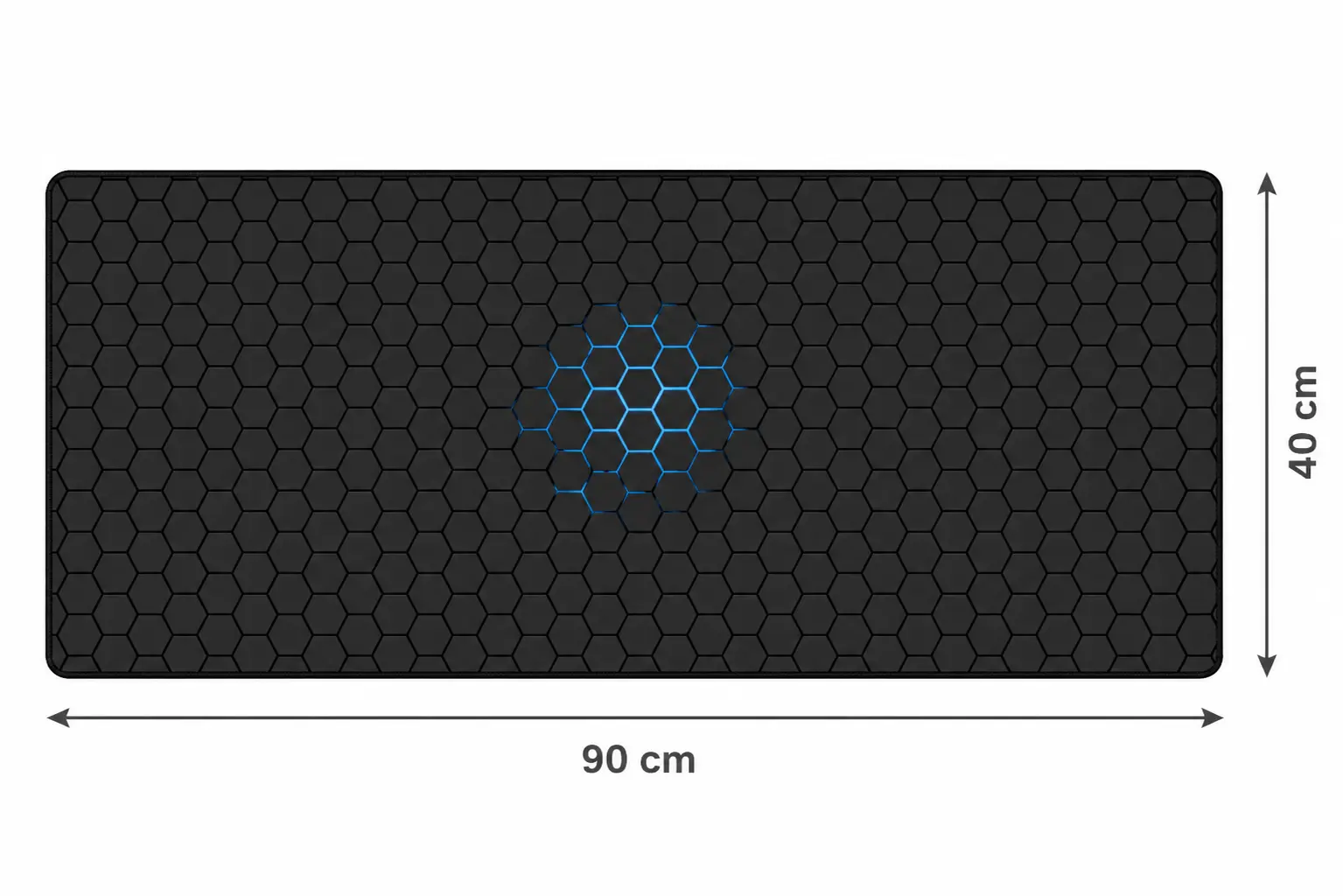 Dunmoon XXL Gaming Muismat afmetingen 90 x 40 cm